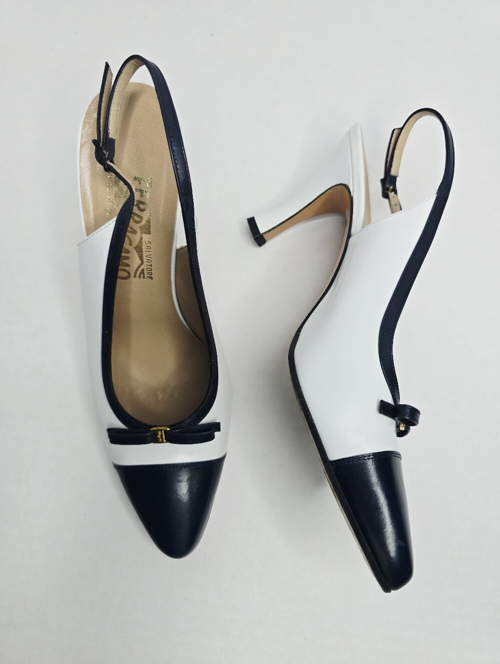 Vintage Ferragamo Slingback Pumps Size 10